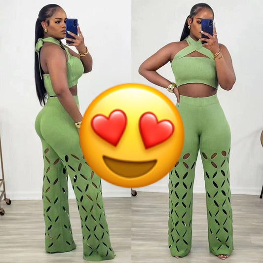 Green Pants Set